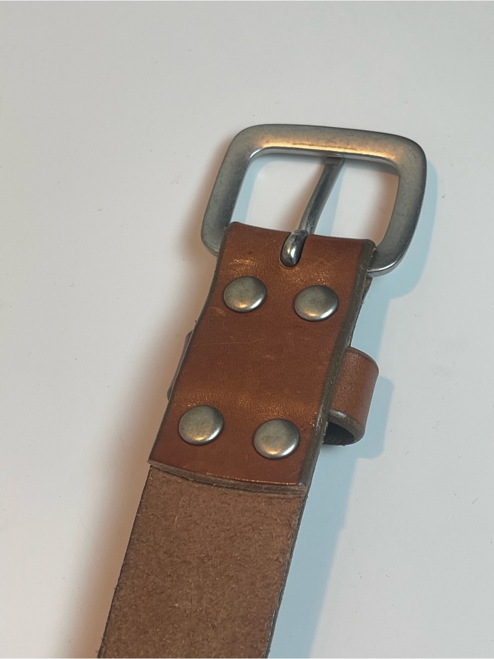 Vintage J.Crew Genuine Italian Leather Belt Brown Minimalist Basic Sz 34 Unisex - Picture 9 of 10